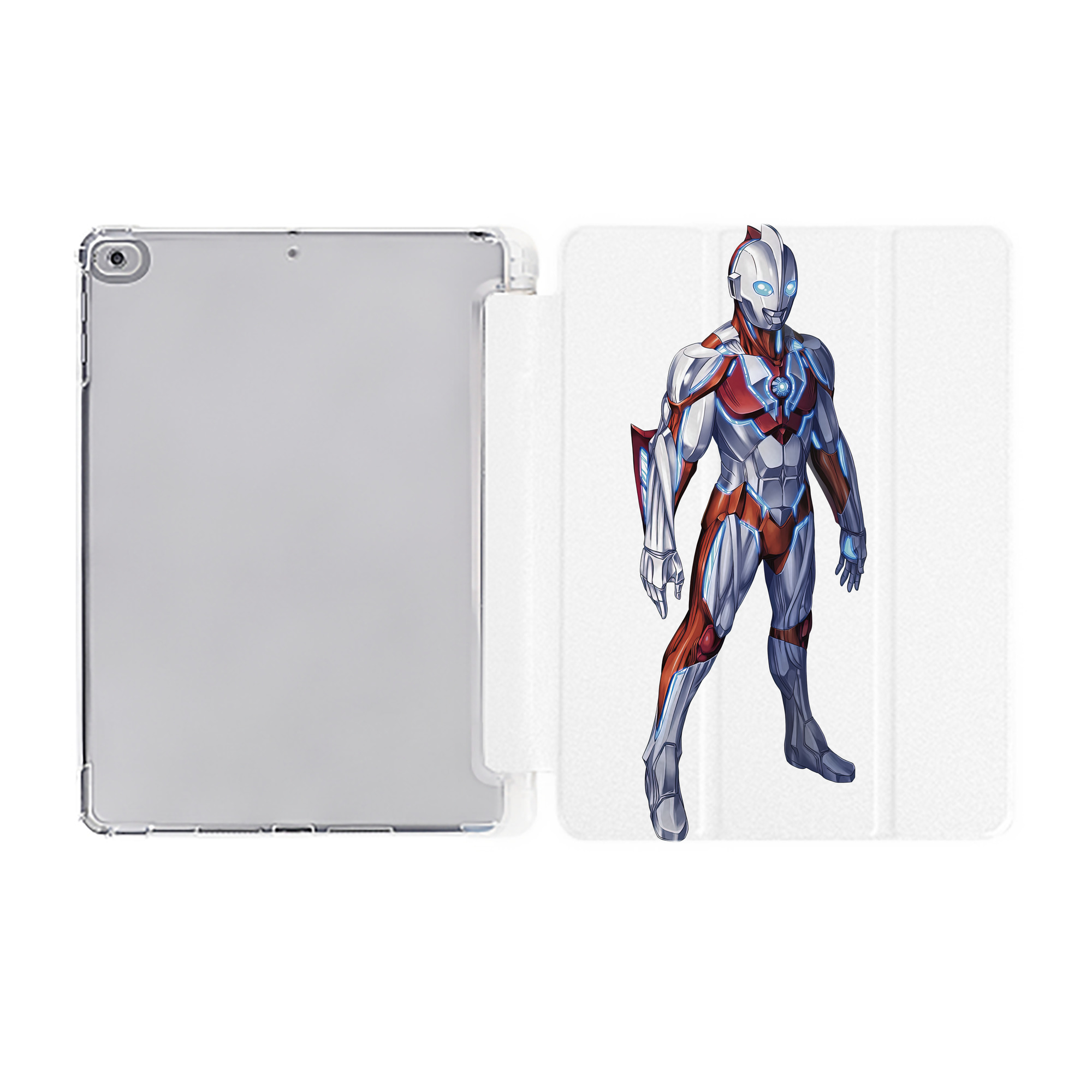 （画像用） ウルトラマン Ultraman IPad ケース ペン収納付き 三つ折りスタンド PUレザー×シリコン 対応機種9.5/10.5/10.9インチ